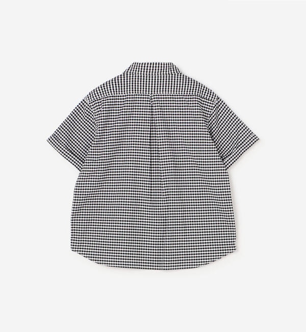 DANTON | オックスフォード 丸襟半袖プルオーバーシャツ PLAID WOMEN 