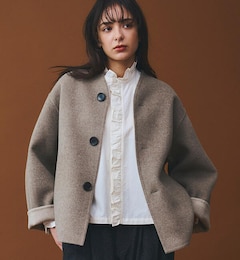 LE GLAZIK | コットン ラッフルシャツ WOMEN