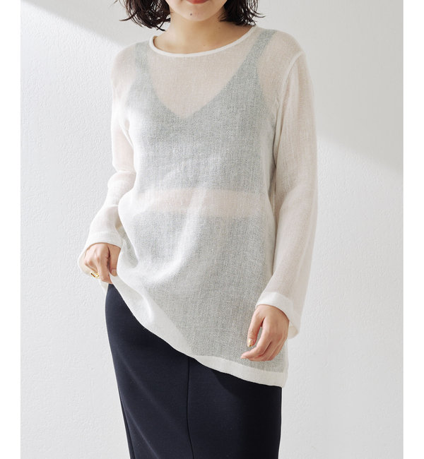 【WEB限定カラーあり】カラミメッシュプルオーバー