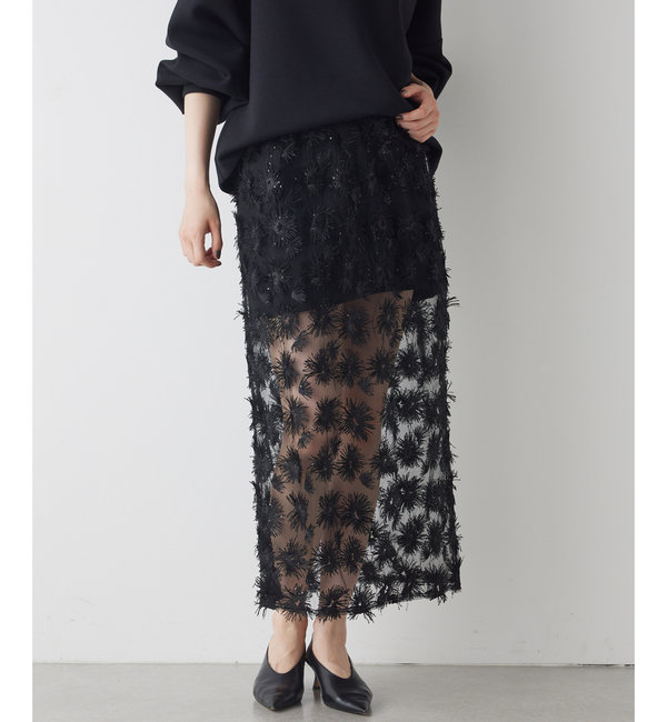 卸売 THE PAUSE】シアーモチーフペンシルスカート|Whim Gazette スカート