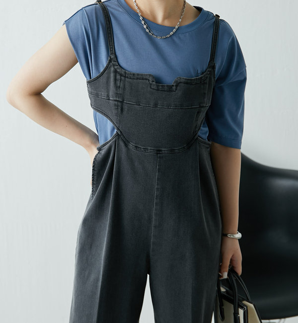 値下げしました！【キュアノス】Clipping denim rompers tic-guinee.net