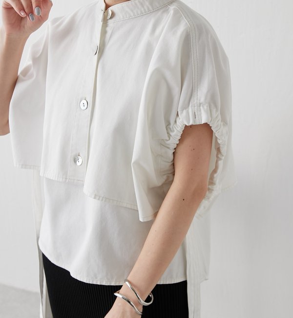 【Q.anos/キュアノス】Shell multi blouse