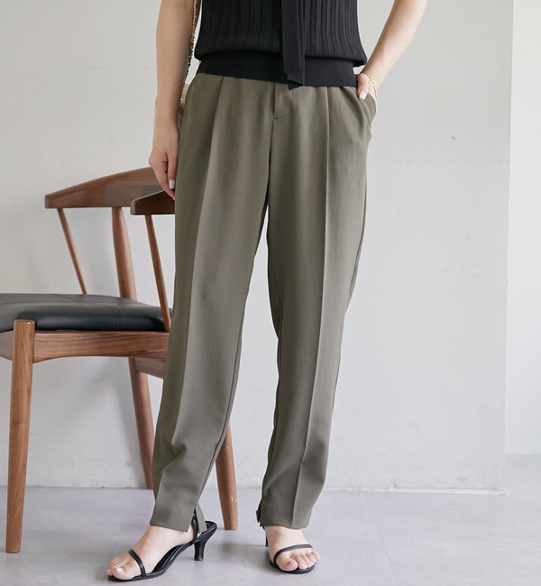 ドラマにて前田敦子さんご着用】NEWジャージスリムスリットテーパード 