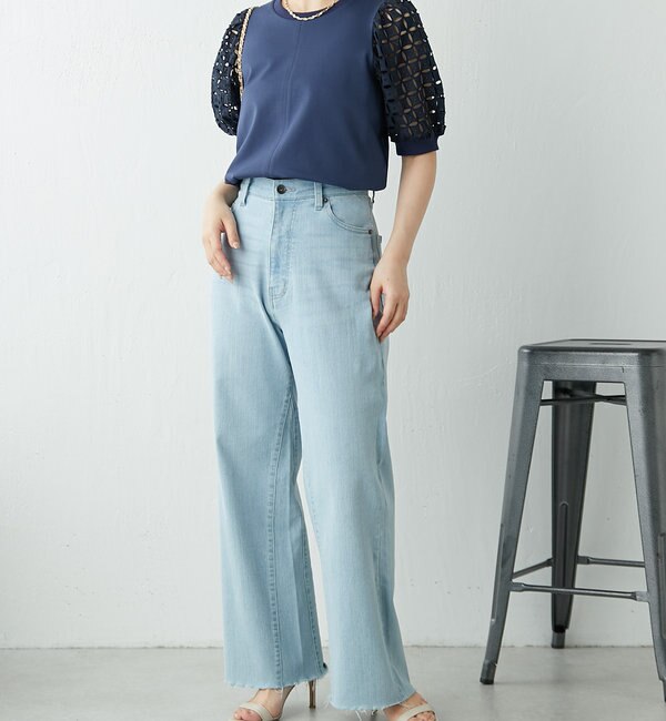 Q.anos/キュアノス】Relax wide denim|COLLAGE GALLARDAGALANTE 