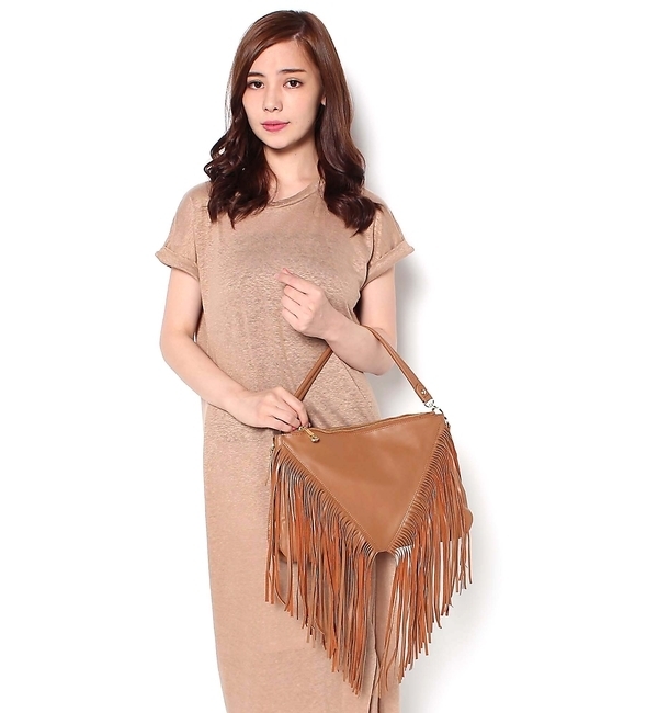 【ディスコートパリシアン/Discoat Parisien】 Wファスナー2wayフリンジショルダー [送料無料]