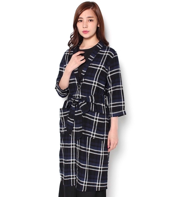 【ディスコートパリシアン/Discoat Parisien】 チェックロングガウン [送料無料]