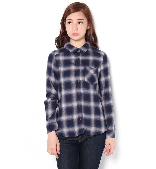 【ディスコートパリシアン/Discoat Parisien】 オンブレチェック2WAYシャツ [送料無料]