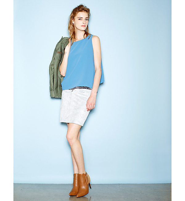 フェイクスエードタイトスカート