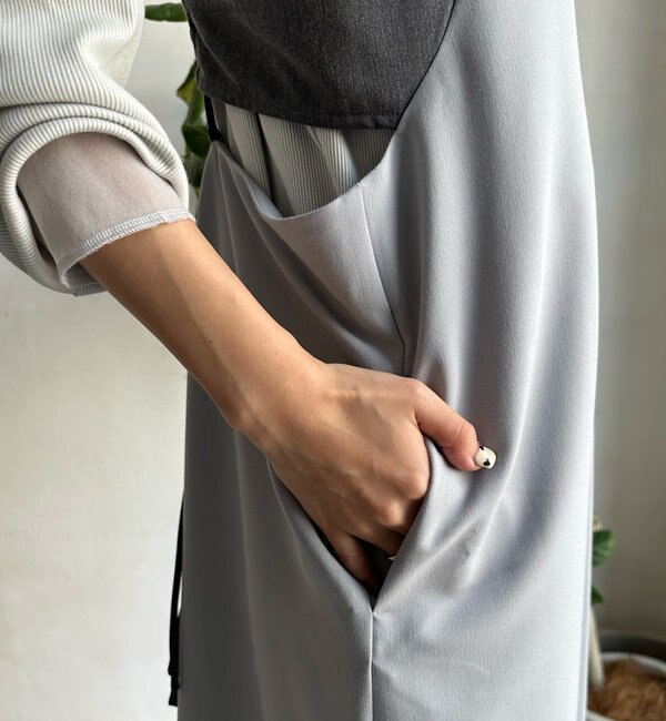 WEB限定】バイカラーキャミワンピース|DouDou(ドゥドゥ)の通販｜アイルミネ