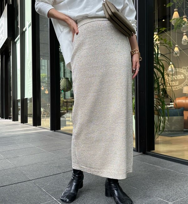 ラメニットタイトスカート|DouDou(ドゥドゥ)の通販｜アイルミネ