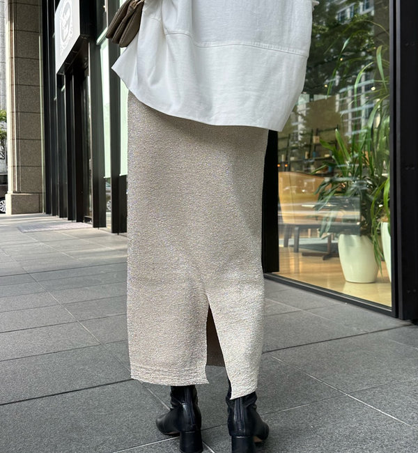 ラメニットタイトスカート|DouDou(ドゥドゥ)の通販｜アイルミネ
