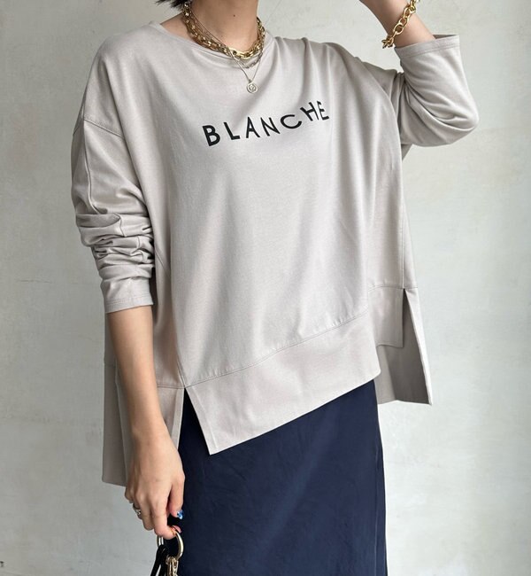 【WEB限定】 BLANCHEラバープリントロゴTEE