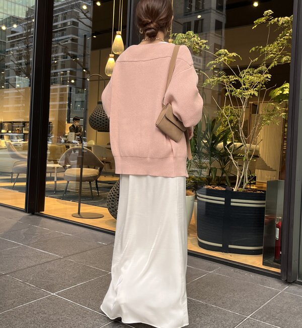 【チクチクしないニット】フロントジップニット