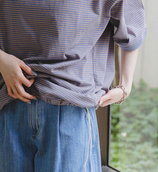 WHIMSIC】DRAWSTRING BORDER TRIM T-SHIRT|Kastane(カスタネ)の通販