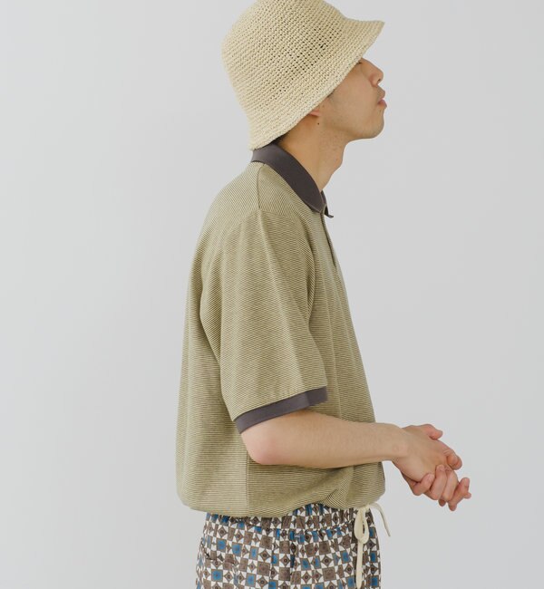 【WHIMSIC】MICRO BORDER POLO SHIRT