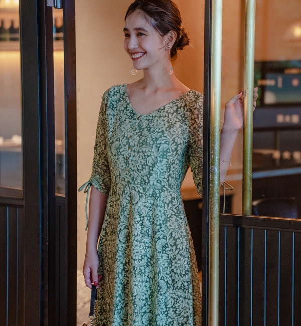 オケージョンドレス/結婚式】Uneven bicolor dress|Kastane(カスタネ 