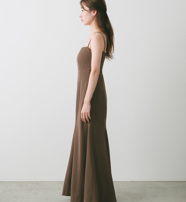 オケージョンドレス/結婚式】Tulle layered bare dress|Kastane