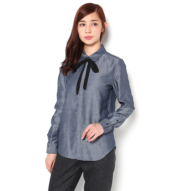 【アンディコール/un dix cors】 ボウタイブラウス [送料無料]