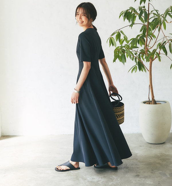 美品 神山まりあさんコラボ ドライフレアワンピース 36 | solabot.com