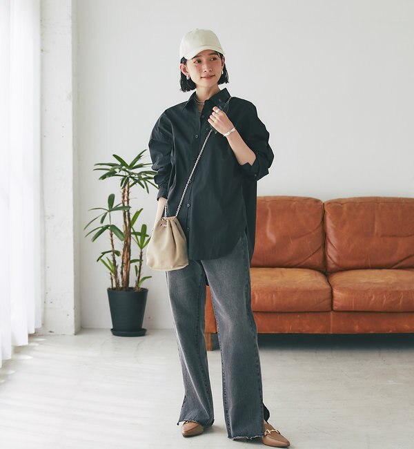 予約【MONN.:. (モン)・新色販売開始！】slit DENIM|RIVE DROITE 