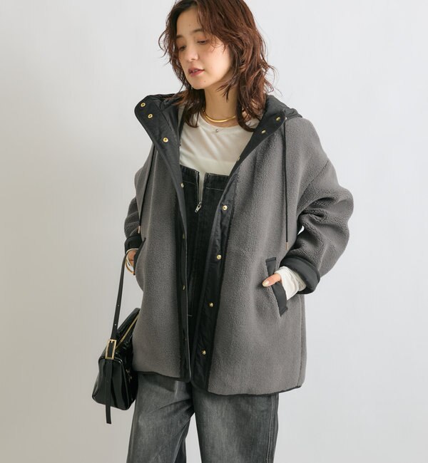RIVE DROITE（リヴドロワ）の「ラフな抜け感を演出/フードボアコート（その他アウター）」 - WEAR