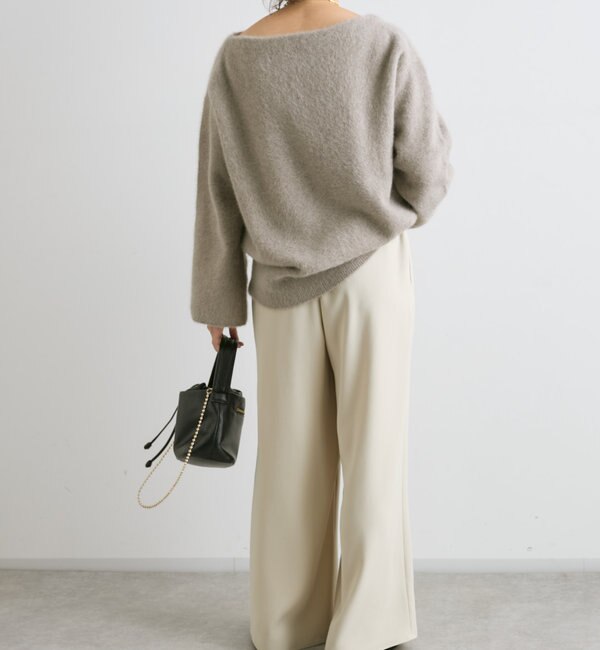 女性らしいシルエット】ヘアリーヤーンボートネックニット | RIVE DROITE(リヴドロワ)レディース | PAL  CLOSET(パルクローゼット) - パルグループ公式ファッション通販サイト