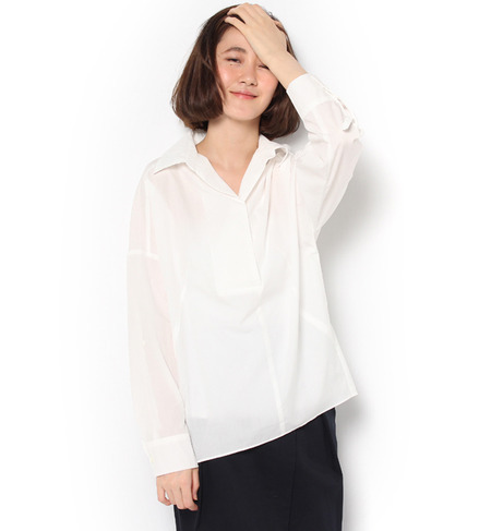 コットンVプルオーバー