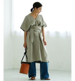 【ガリャルダガランテ/GALLARDAGALANTE】 リネンカフタンワンピース [送料無料]