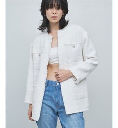 【WEB限定/リバイバル】ツイードクルーネックジャケット