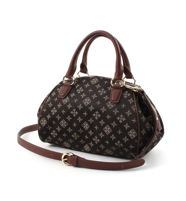 レザーパイピングミニボストンバッグ