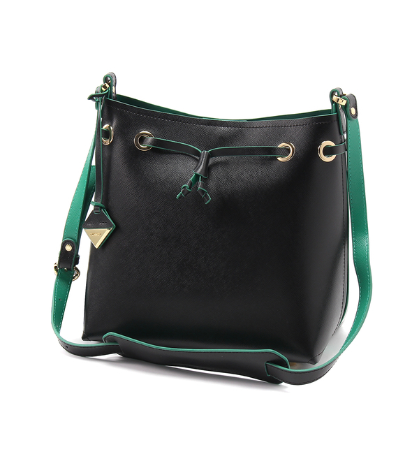 【ラシット/russet】 レザー巾着風ショルダーバッグ [送料無料]