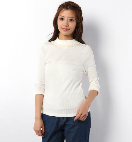 ビジュー付プルオーバー