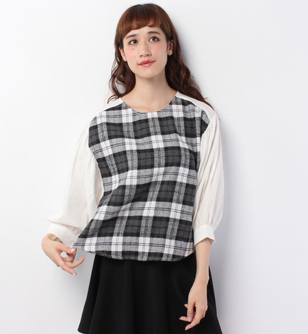 チェック切替プルオーバー