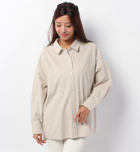 ネルストライプシャツ