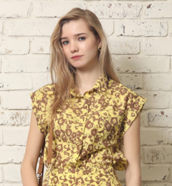 【Omekashi】花柄2WAYシャツ