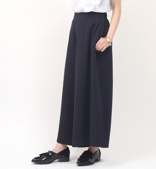 ストライプワイドパンツ