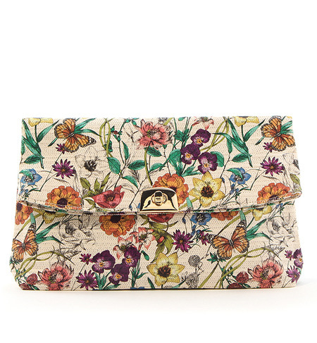 ★店頭人気 【Rick&Roy】フラワープリントクラッチバッグ