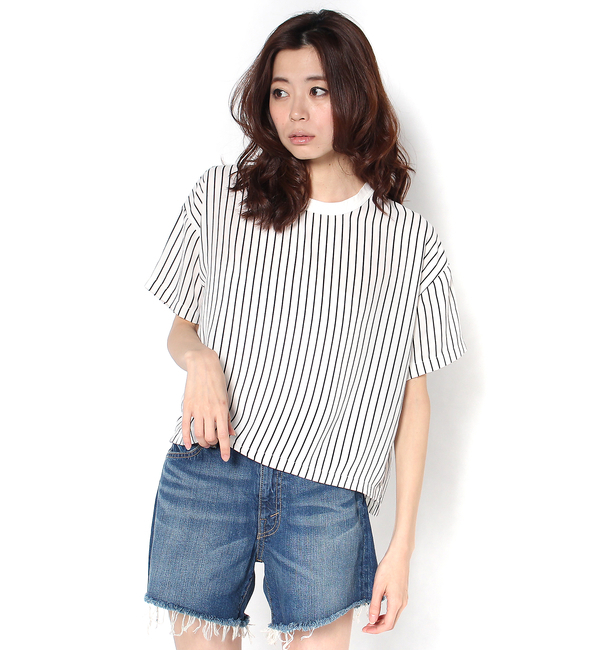 シフォンストライプT-SH