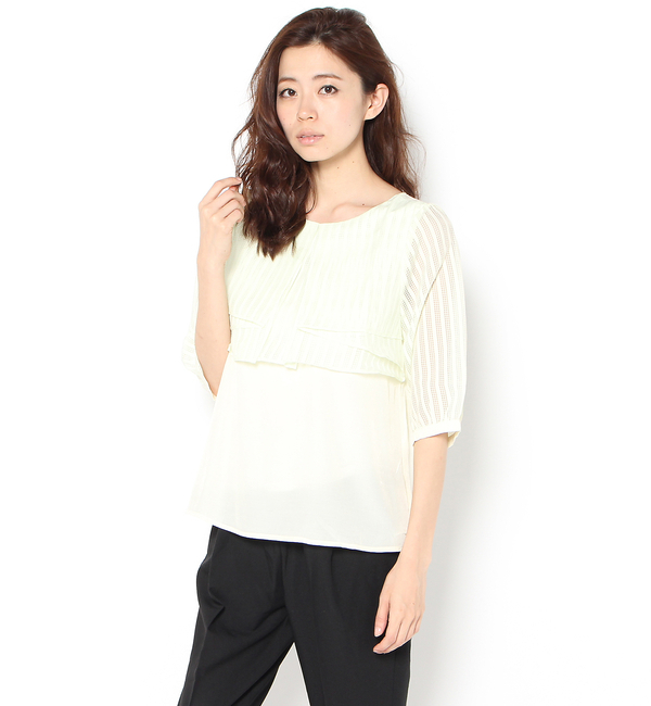 シフォンチェック前ドレープBL