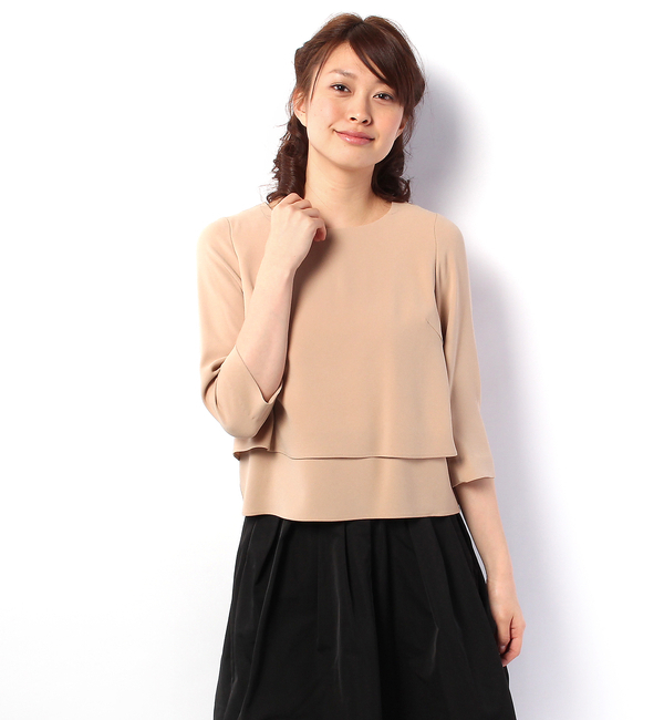 後ろレースブラウス