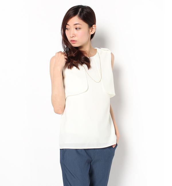 ジョーゼットノースリブラウス