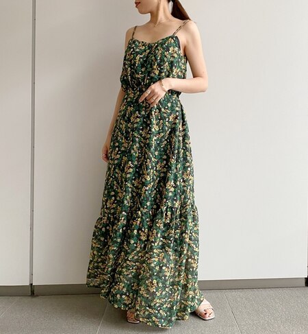 Awfully フラワーガーデンロングワンピース ワンピース ラウンジドレス Loungedress の通販 アイルミネ