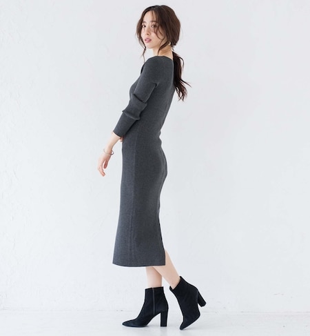 定番人気 マキシニットワンピース Loungedress ラウンジドレス の通販 アイルミネ