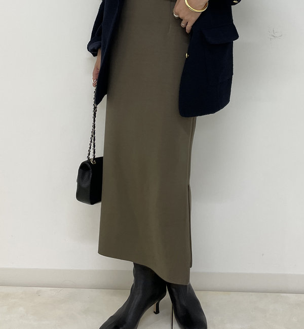 22AW新品 Loungedress 2WAY NEWポンチZIPタイトスカート