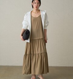 3サイズ展開】サテンティアードキャミワンピース|Loungedress(ラウンジ 