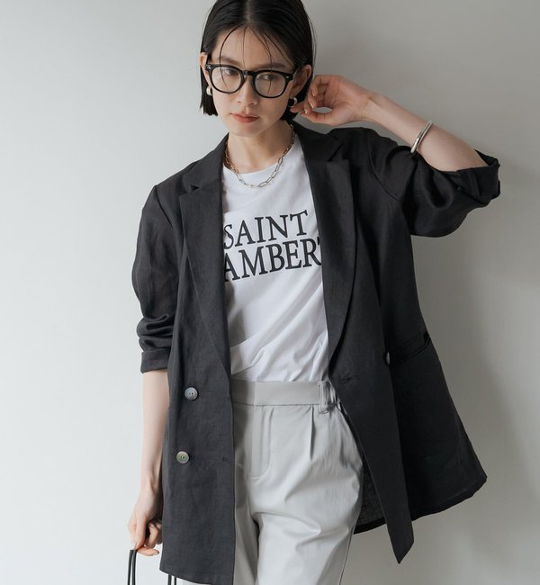 上品 Loungedress リネンシアージャケット agapeeurope.org