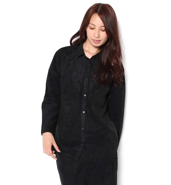 【フーズフーチコ/who’s who Chico】 スエードオーバーサイズSH [送料無料]