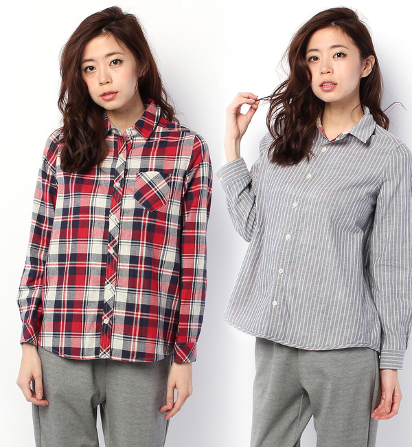 リバーシブルチェックシャツ