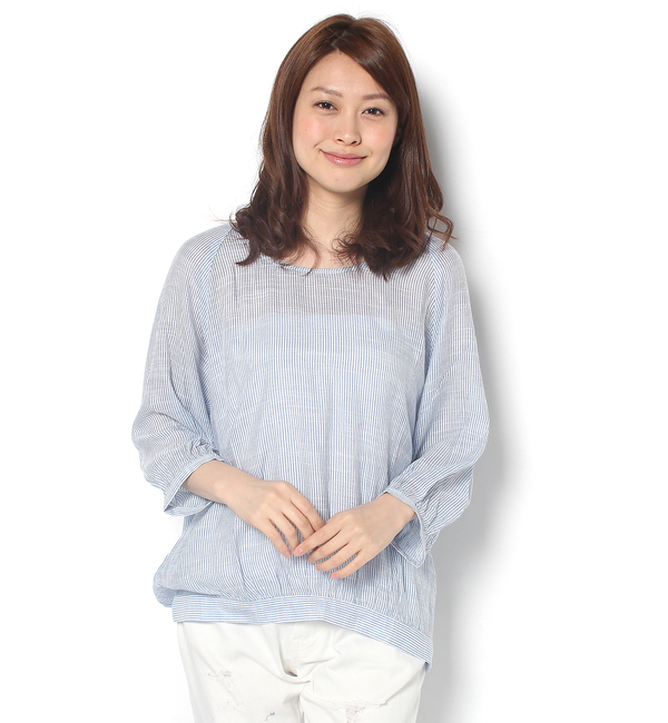 スラブバックリボンブラウス