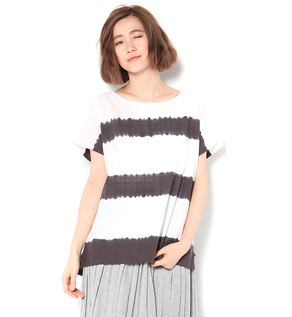 綿麻タイダイボーダー